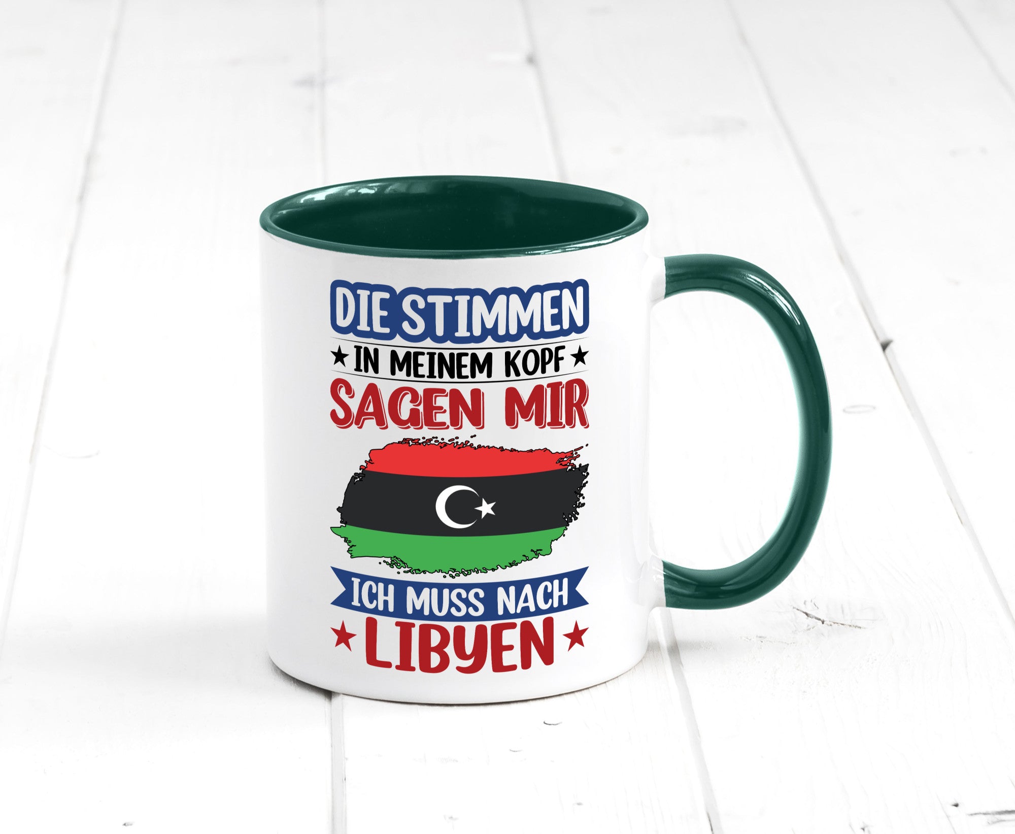 Libyen | Urlaub Stimmen in meinem Kopf Traumland Geschenkidee Humor Tasse