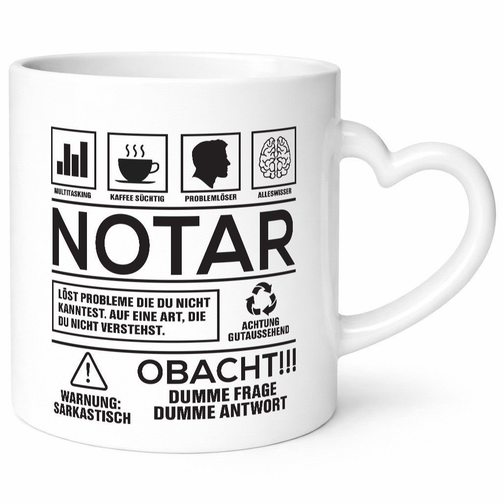 Achtung Probleme Notar | Jurist lustig Humor Geschenkidee Geschenk Tasse