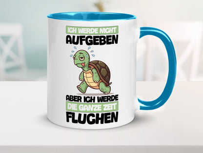 Ich geb nicht auf werde aber fluchen | Schildkröte Joggen v2 Humor Geschenkidee