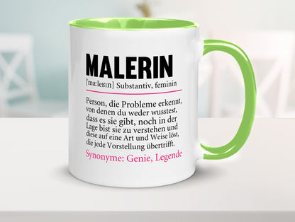 Malerin | Spruch Beruf lustig Malerinnen Humor Arbeit Kollegen Büro