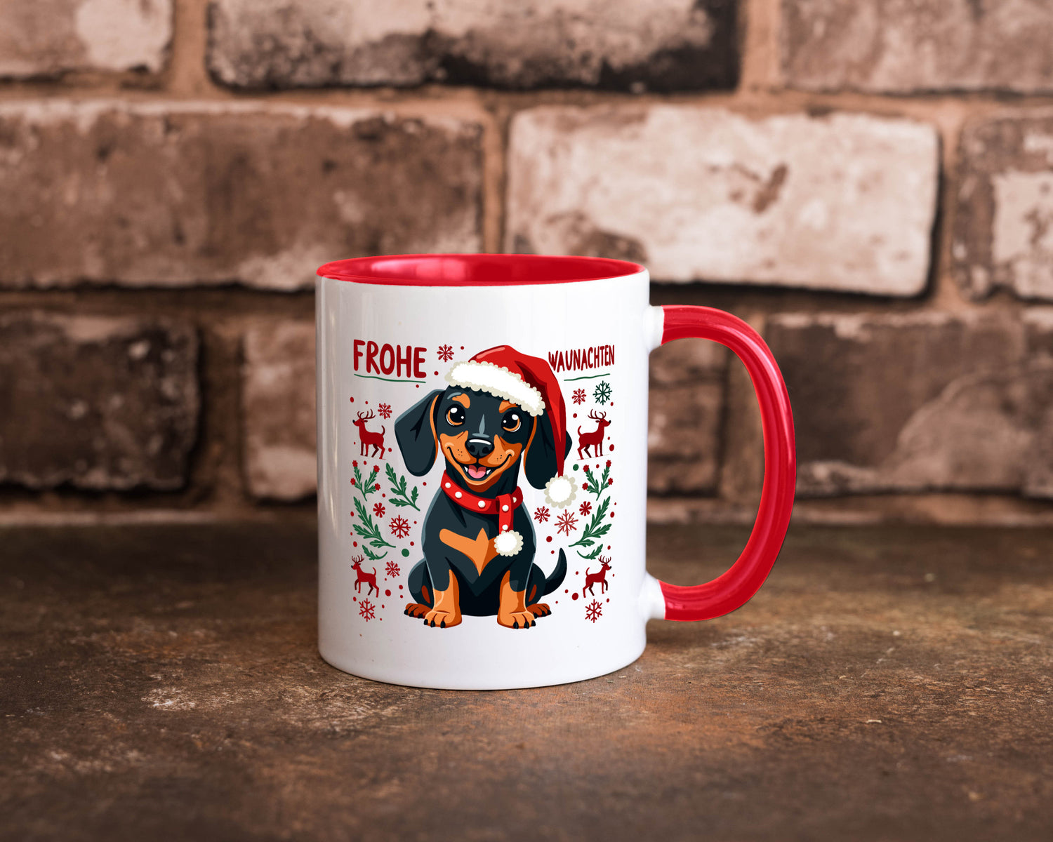 Frohe Waunachten | Ugly Christmas Weihnachtshund v2 Humor Tierliebhaber
