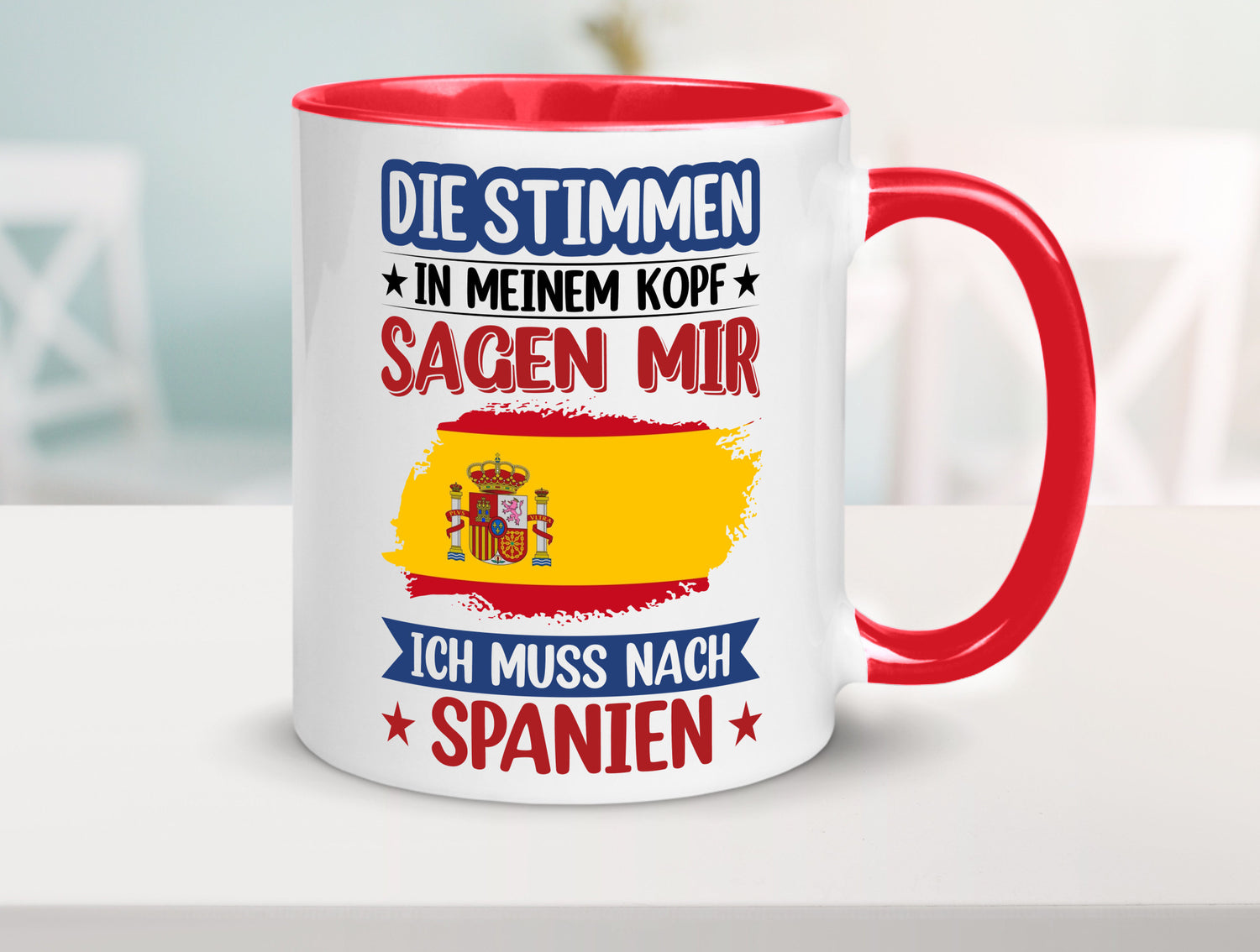 Spanien | Urlaub Stimmen in meinem Kopf Traumland v2 lustiger Spruch Geschenk