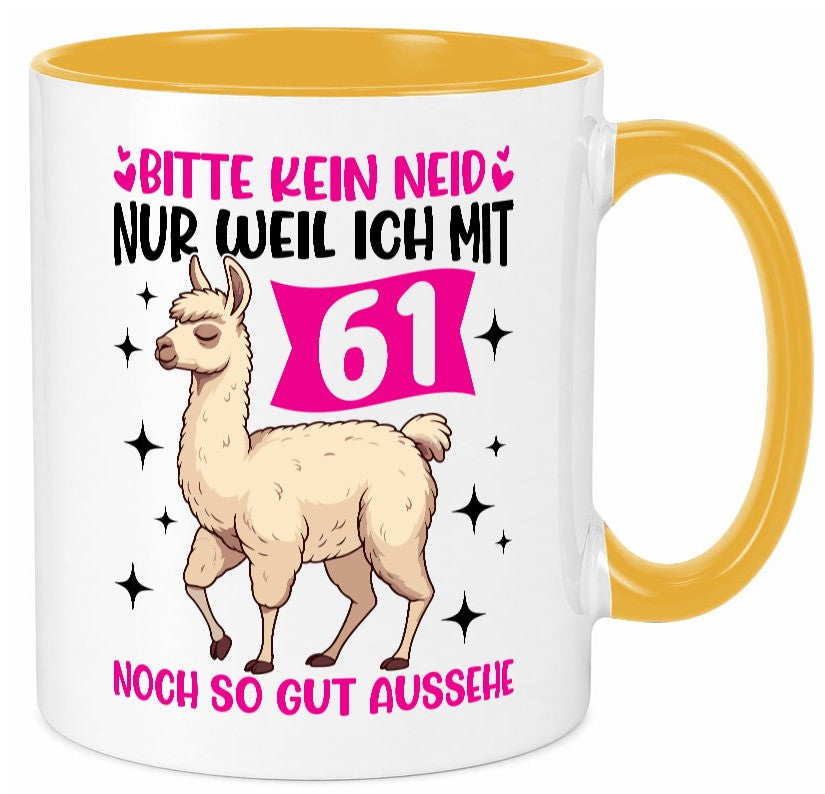 61. Geburtstag | 61 Jahre Lama gut aussehen Geschenkidee Humor Tasse