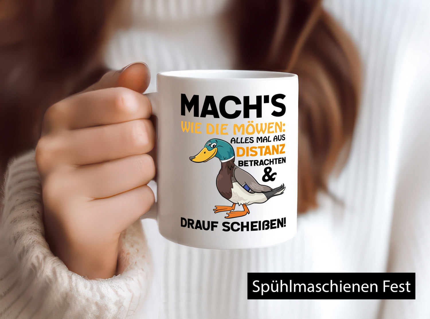 Scheiß drauf Geschenk Humor Geschenkidee lustiger Spruch Tasse