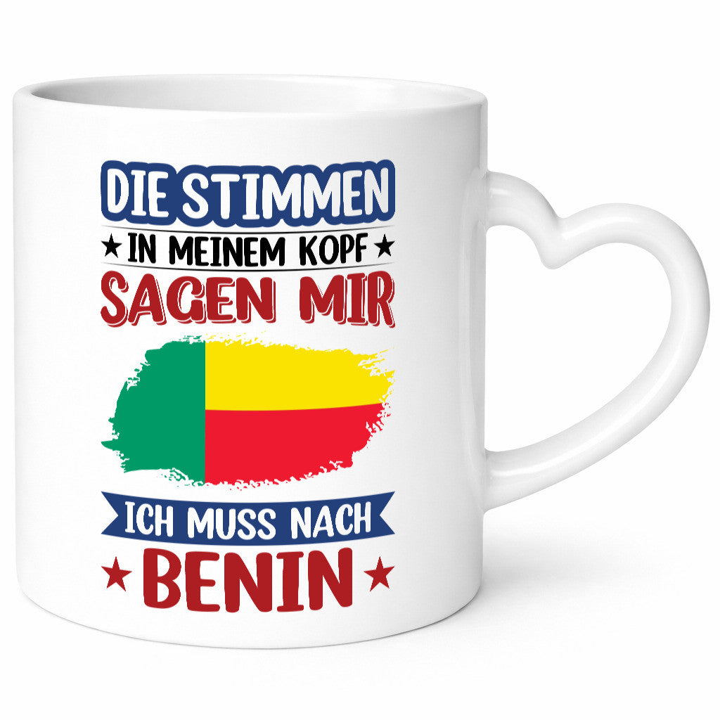 Benin | Urlaub Stimmen in meinem Kopf Traumland Geschenkidee Humor Tasse