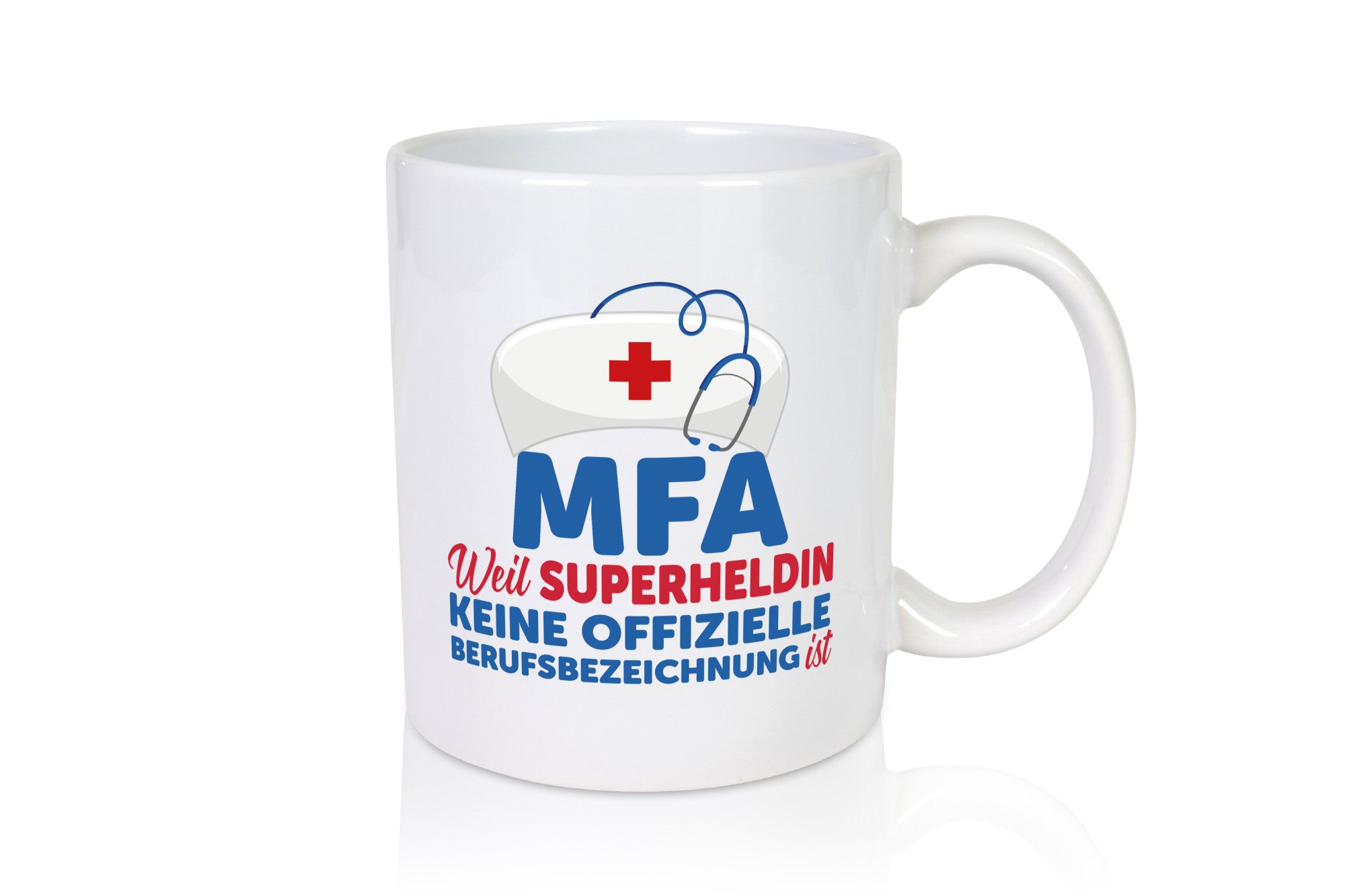 MFA Superheldin | Frauen Beruf Spruch Tasse Humor Geschenk Arbeit Kollegen Büro