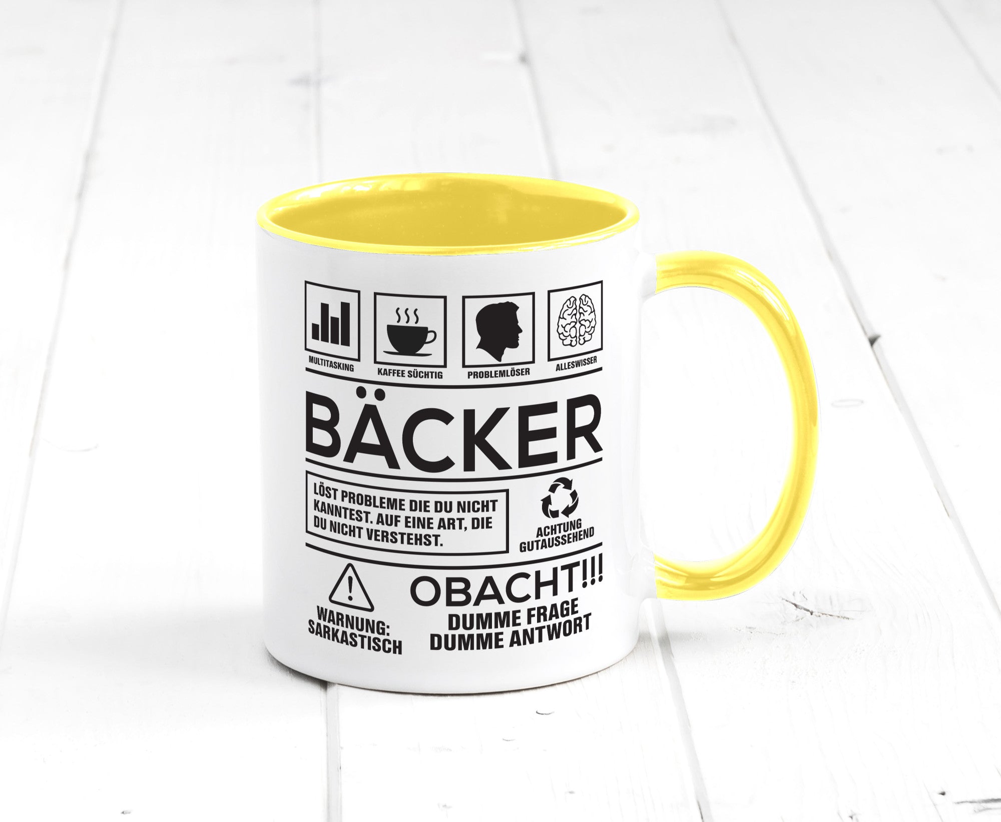 Achtung Probleme Bäcker | Bäckerei Backen Konditor Geschenk Humor Geschenkidee