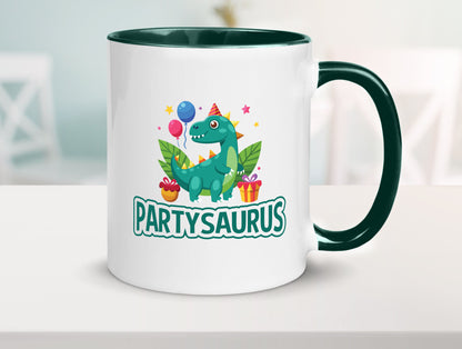 Partysaurus | Geburtstag Dinosaurier Luftballon Geschenkidee Humor Tasse