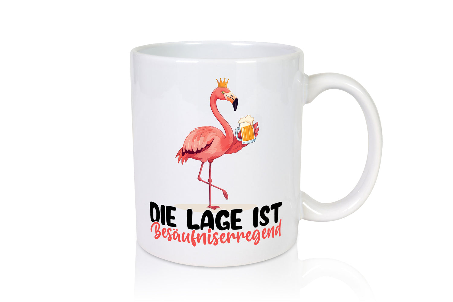 Die lage ist Besäufniserregend | Bier Flamingo Geschenkidee Humor Tasse