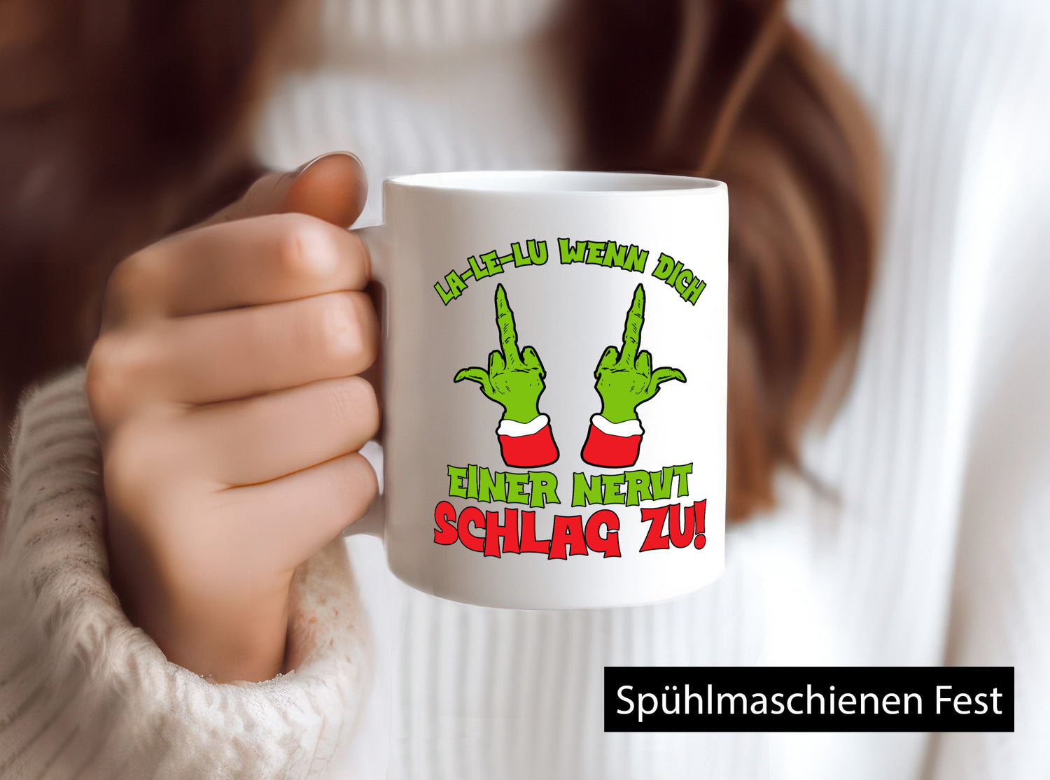 La Le Lu | Weihnachten Weihnachtsmuffel Lichter vl5 Humor Geschenkidee Tasse