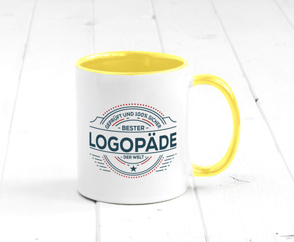Geprüft und sicher: Logopäde | Sprachtherapie Geschenkidee Humor Tasse