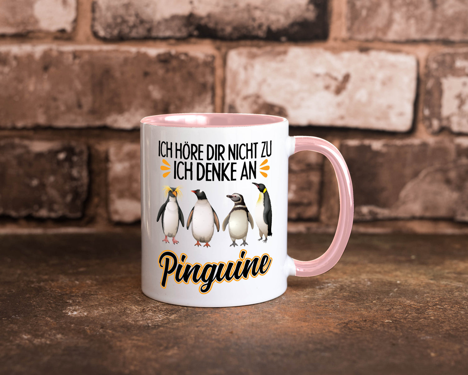 Ich denke an Pinguine Geschenkidee Humor Tasse