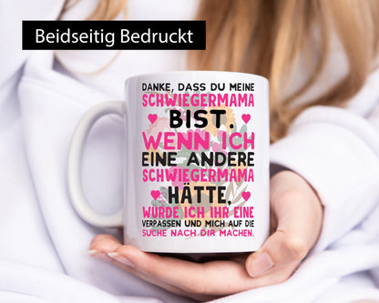Danke Schwiegermama | Schwiegermutter Tasse Spruch lustig Familie Geschenkidee