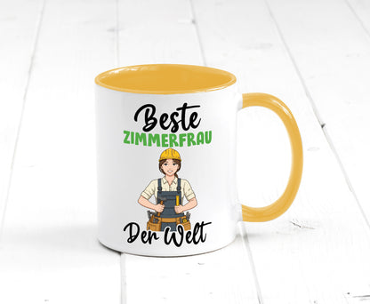 Beste Zimmerfrau| Holzbau | Handwerkerin v2 Geschenk Humor Geschenkidee