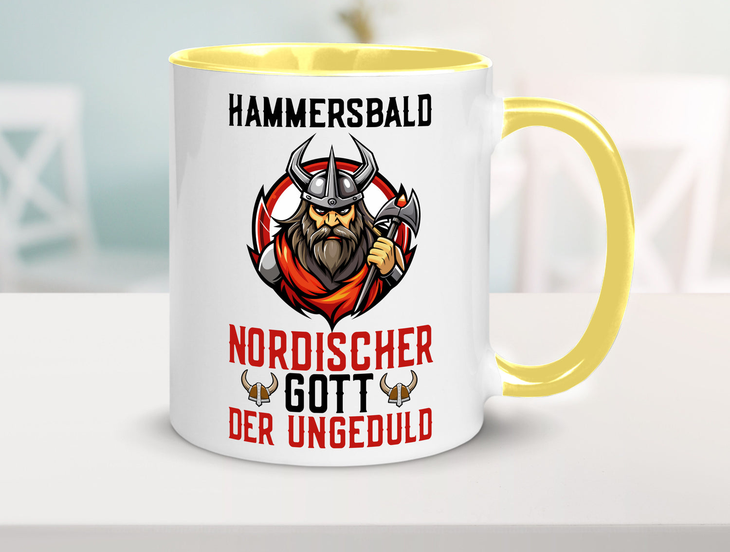 Hammersbald Nordischer Gott der ungeduld Humor Geschenkidee Tasse