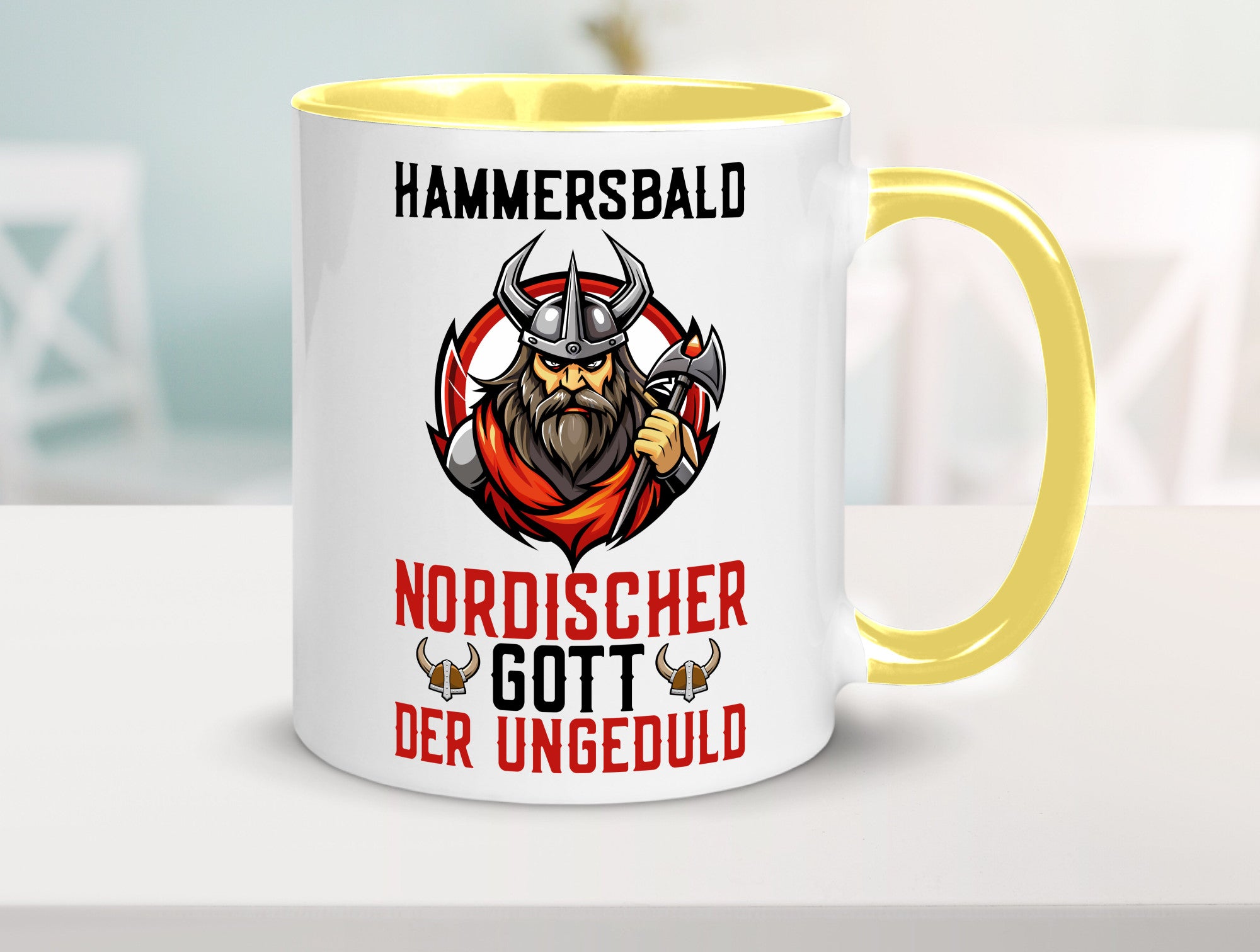 Hammersbald Nordischer Gott der ungeduld Humor Geschenkidee Tasse