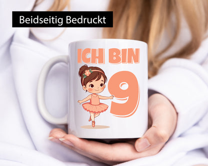 9 Geburtstag | Jahre Ballerina Mädchen Ballet Humor Geschenkidee Tasse