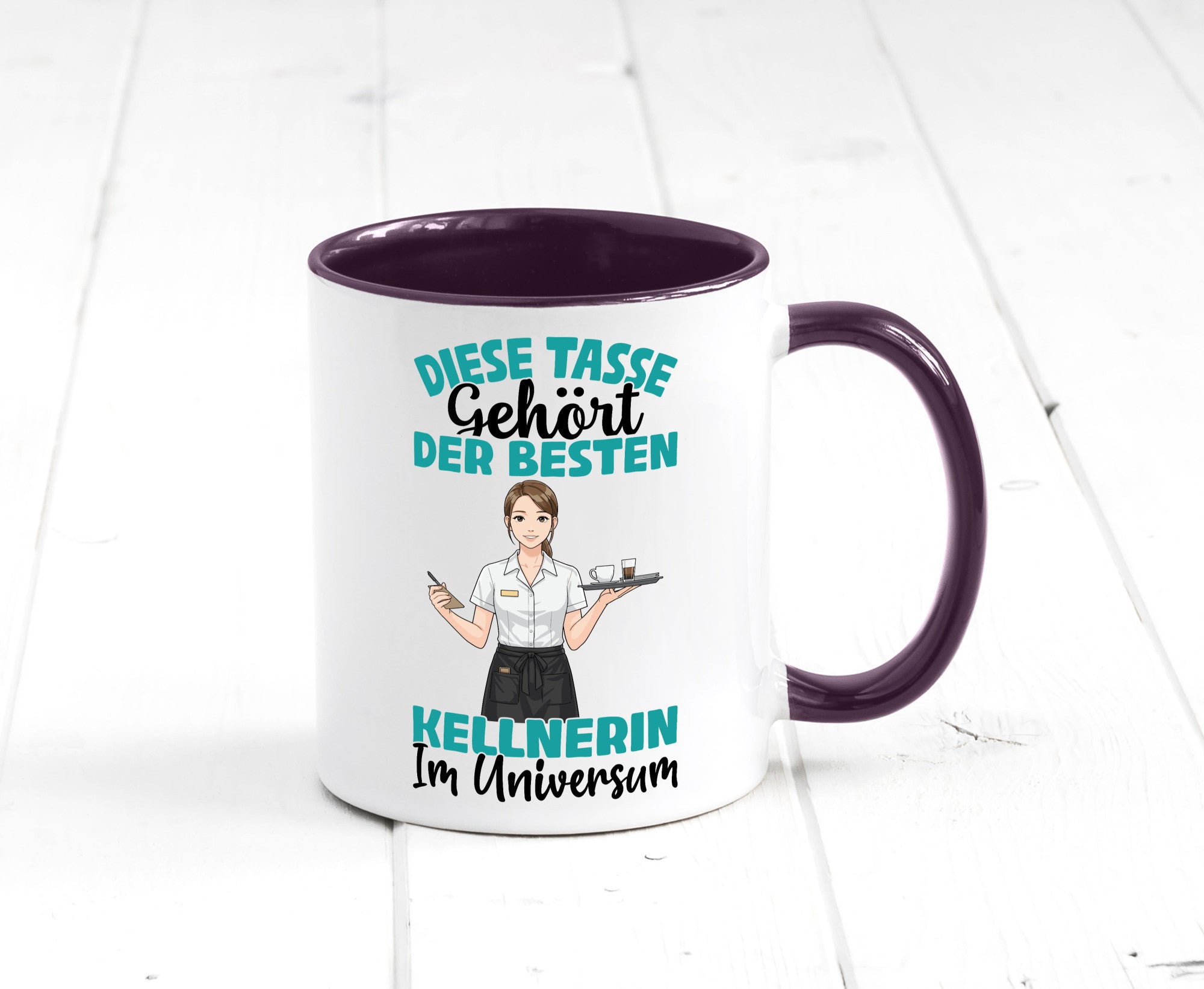 Im Universum: Kellnerin | Beruf kellnern Bedienung Geschenkidee Arbeit Kollegen