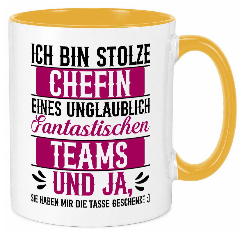 Stolze Chefin | Tolles Team Mitarbeiter lustig Arbeit Kollegen Büro Geschenk