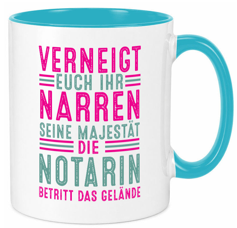 Verneigt euch: Notarin | Juristin lustig Humor Geschenkidee Geschenk Tasse