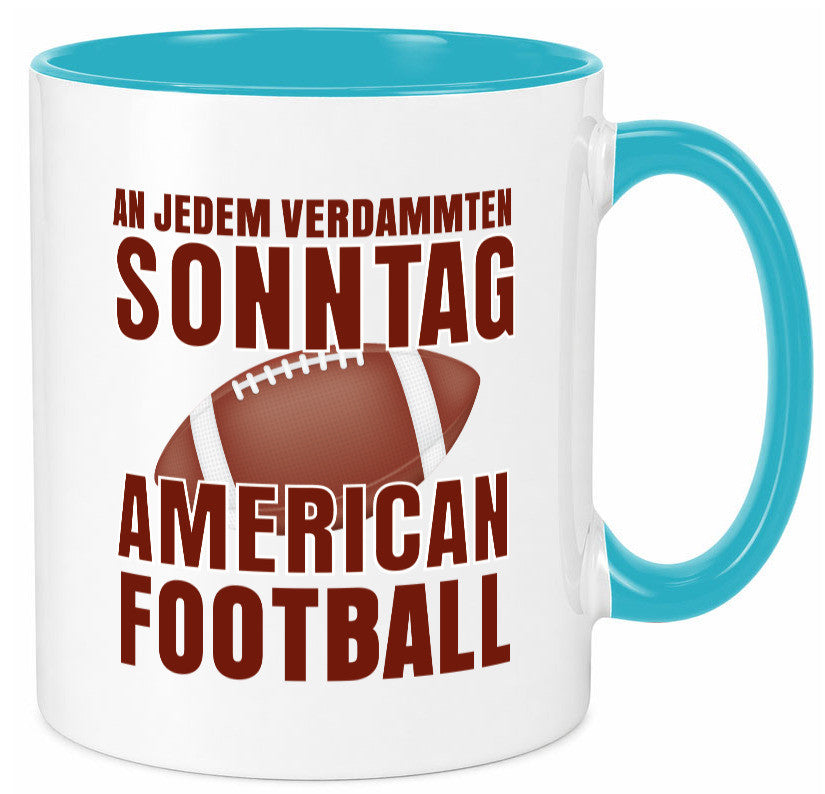 American Football | Sportfan Motiv jeden Sonntag Humor Geschenkidee Tasse