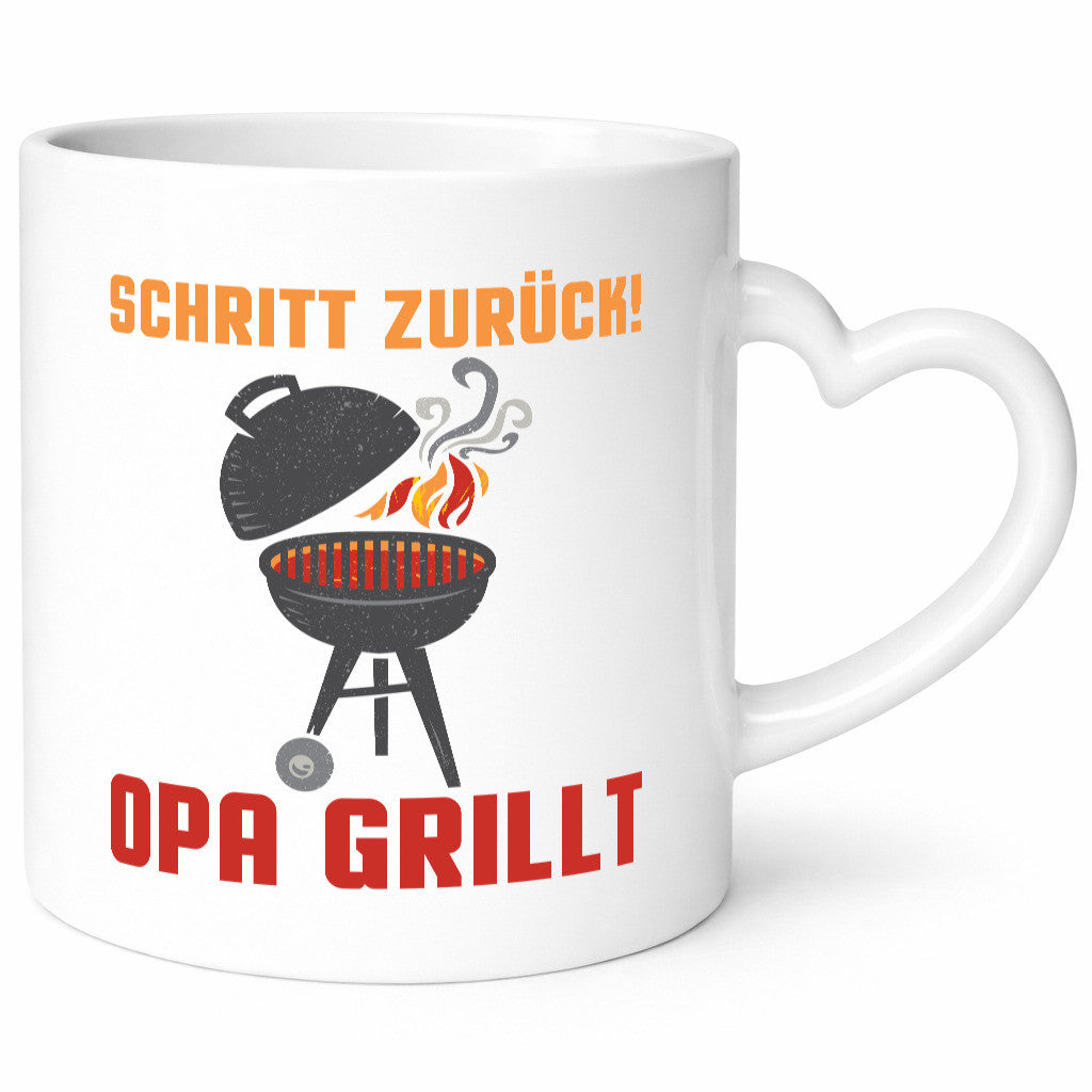 Schritt zurück, Opa grillt | Grill Flamme Geschenk Familie Geschenkidee
