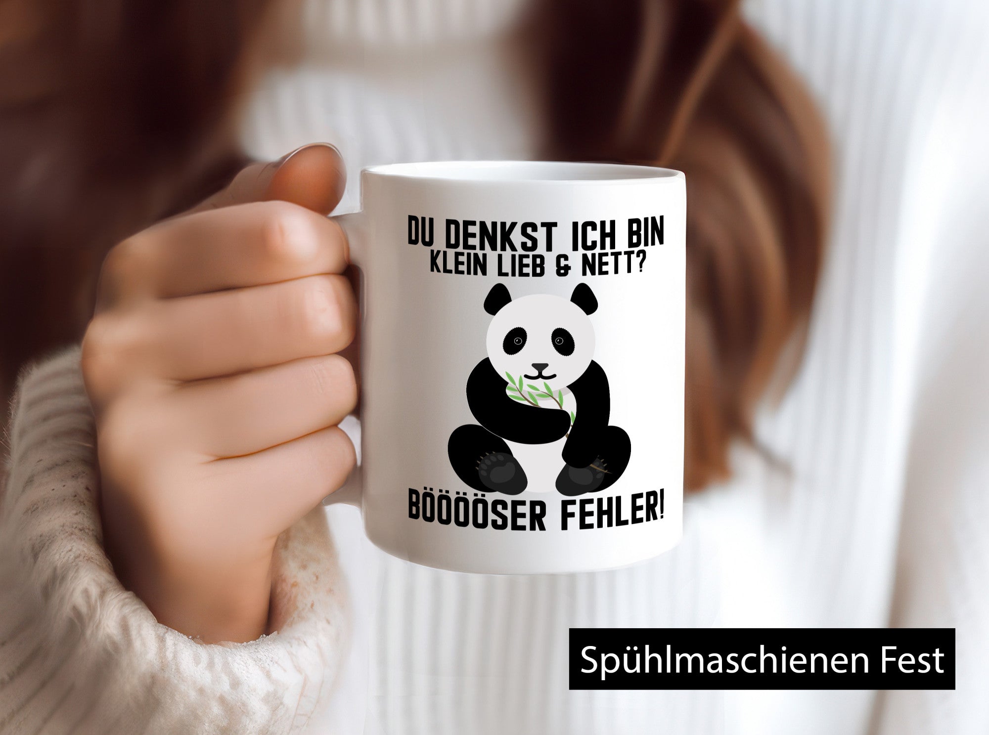 Klein Lieb und Nett | süßer Pandabär lustiger Spruch Geschenk Humor