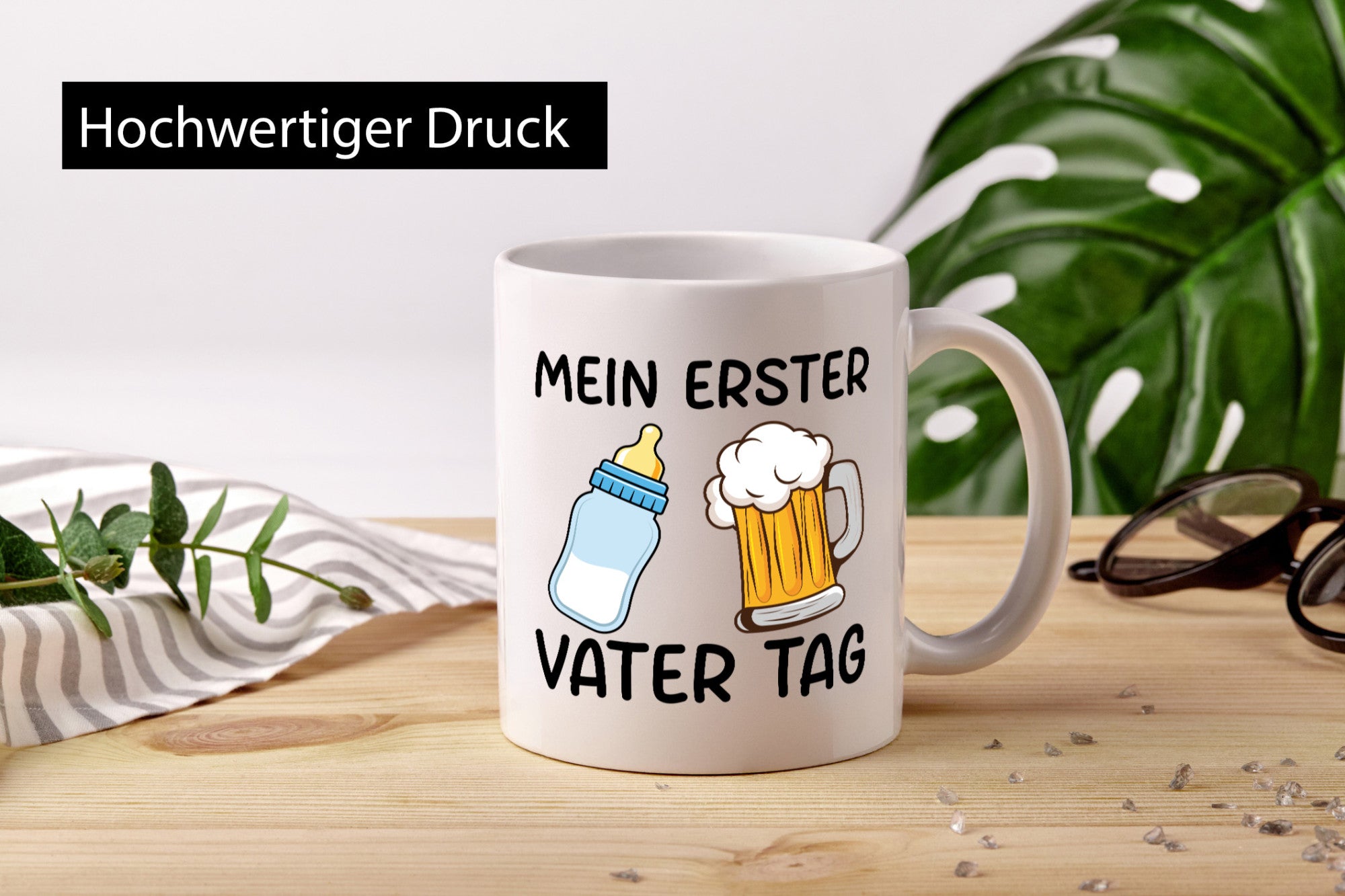 Mein erster Vatertag | Papa und Sohn Humor Familie Geschenkidee Tasse