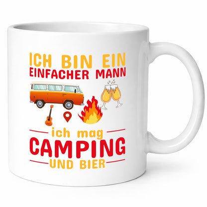 Ich mag Camping und Bier Geschenk Humor Geschenkidee lustiger Spruch Tasse