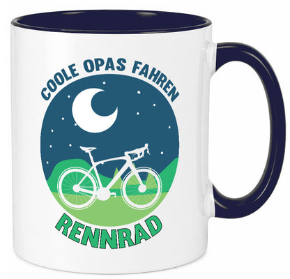 Coole Opas fahren Rennrad | Mond Landschaft Geschenk Familie Geschenkidee