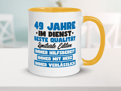 49 Jahre im Dienst | Jubiläum Arbeit v7 Humor Kollegen Büro Geschenkidee Tasse