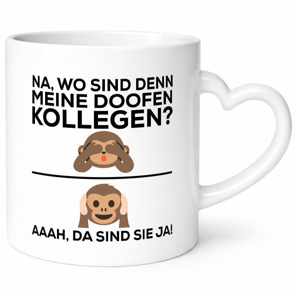 Doofe Kollegen | Bürotasse lustig Affe Arbeitsplatz Geschenkidee Arbeit Büro