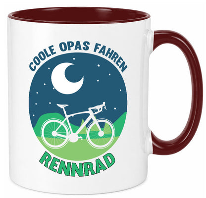 Coole Opas fahren Rennrad | Mond Landschaft Geschenk Familie Geschenkidee