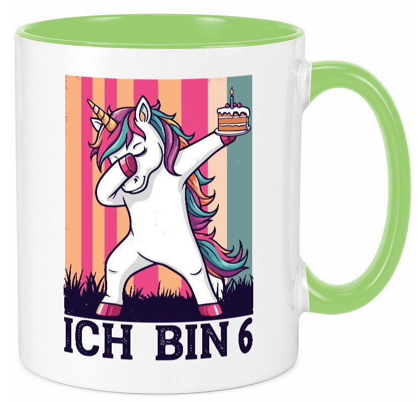 6 Geburtstag | Einhorn Damping Mädchen lustiger Spruch Geschenk Geschenkidee Tasse