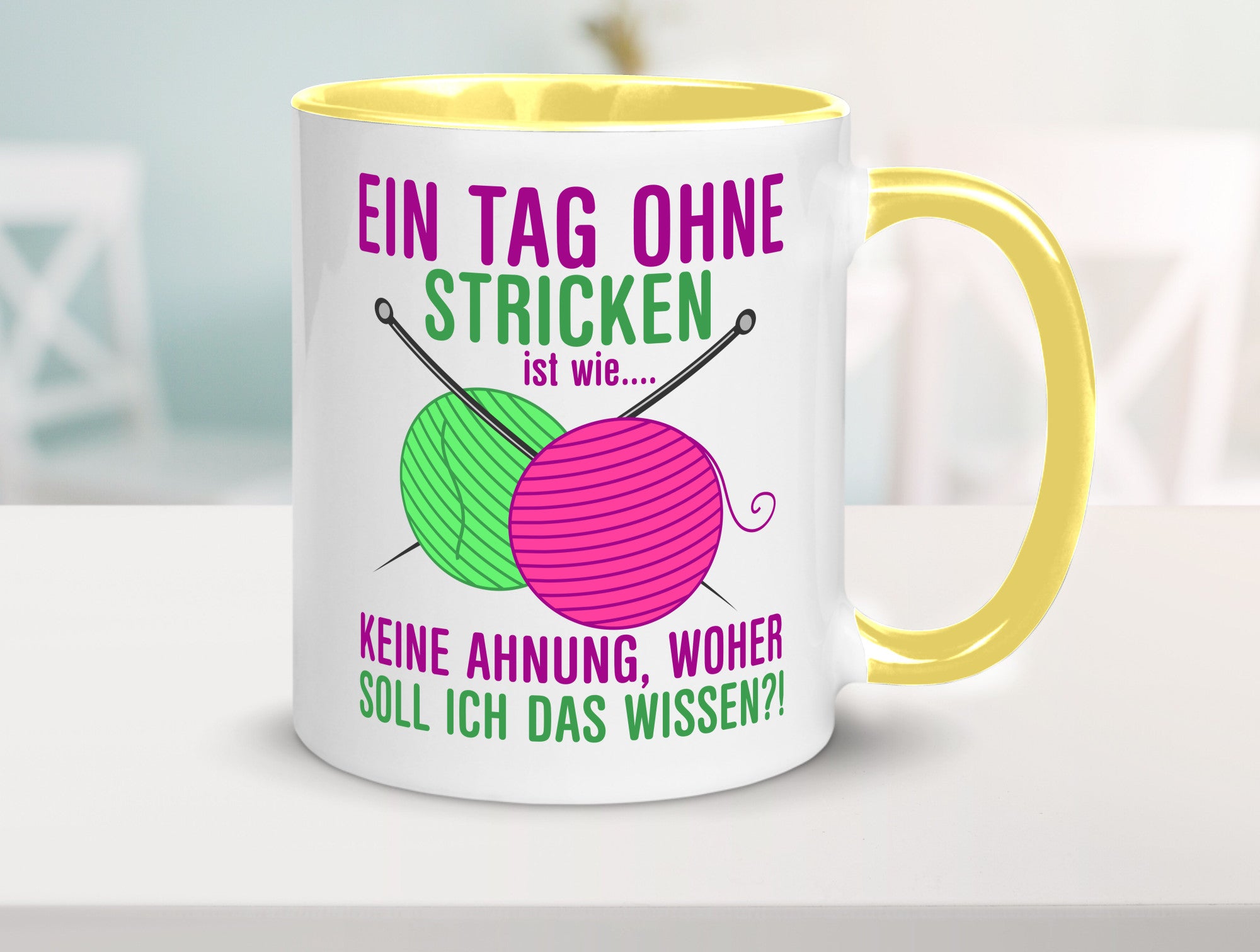 Ein Tag ohne Stricken | Strickzubehör Hobbystrickerin Geschenk Humor