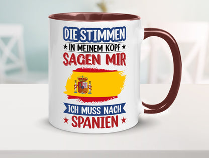 Spanien | Urlaub Stimmen in meinem Kopf Traumland v2 lustiger Spruch Geschenk