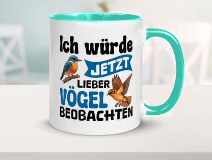 Vögel beobachten | Vogel lustig Humor Geschenkidee Geschenk Tasse