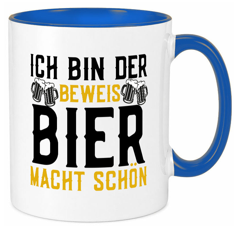 Beweis Bier macht schön | Biertrinker Party Pils Geschenk Humor Geschenkidee Tasse