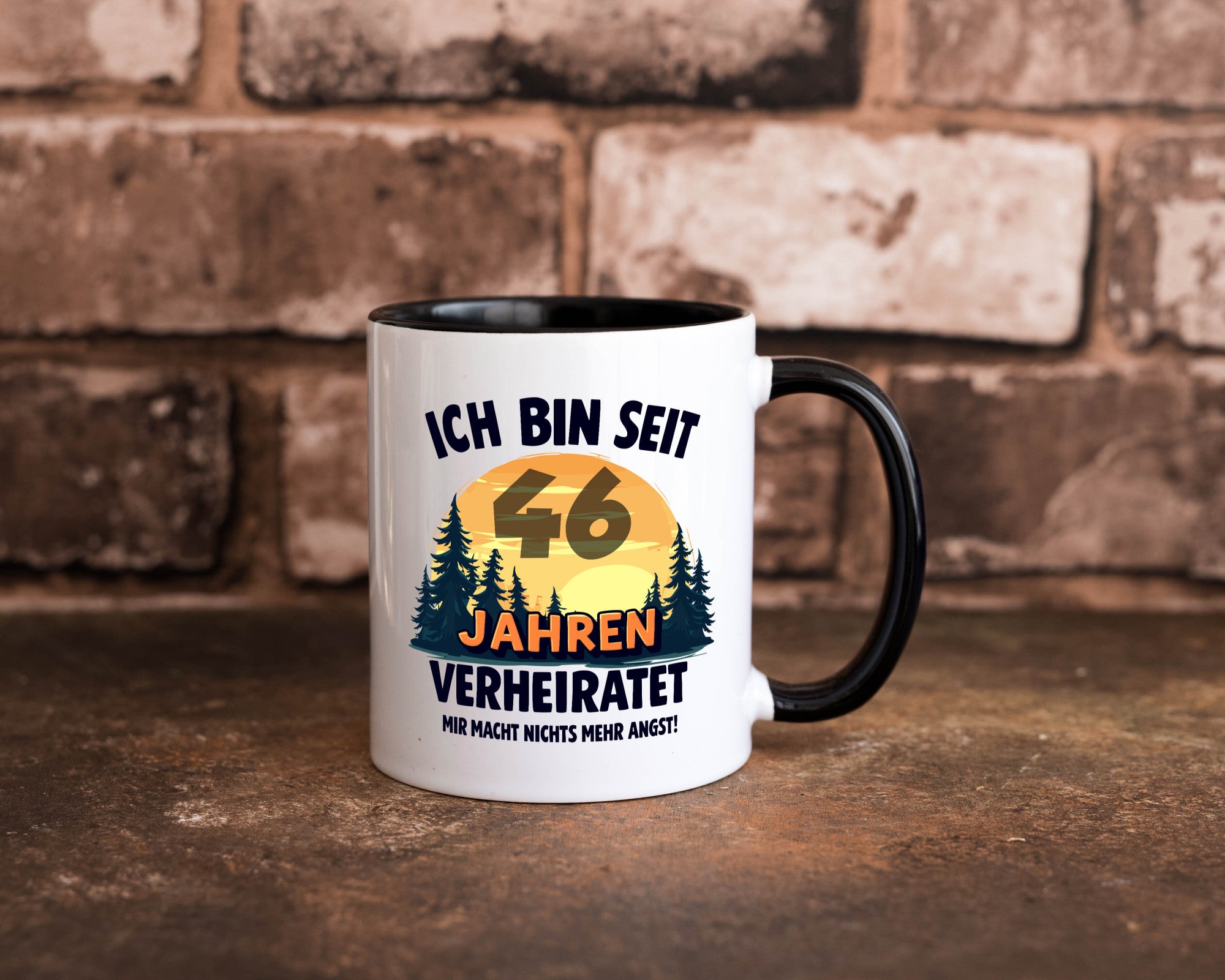 Ich bin Verheiratet | 46. Hochzeitstag Ehepaar Geschenkidee Humor Tasse