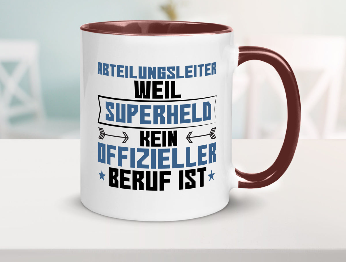 Superheld Abteilungsleiter| Führungskraft Geschenkidee Humor Tasse