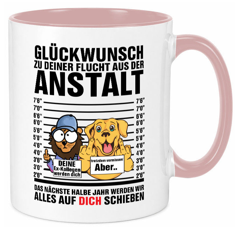 Glückwunsch zu deiner Flucht | Abschiedgeschenk v3 Geschenk Humor Geschenkidee