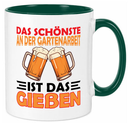 Das schönste an gartenarbeit ist Gießen | Biertrinker Geschenkidee Arbeit
