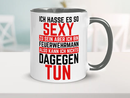 Sexy Feuerwehrmann | Helden Flammen Brandeinsatz lustig Humor Geschenkidee