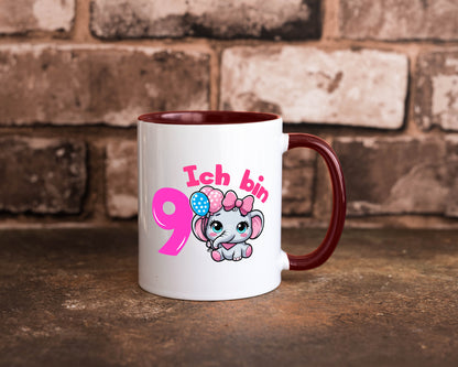 9. Geburtstag | 9 Jahre Elefant Mädchen Geschenk Geschenkidee lustiger Spruch