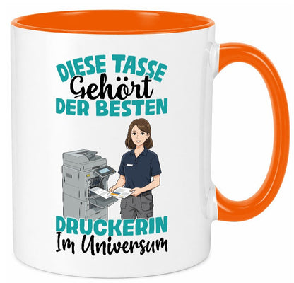 Im Universum: Druckerin | Druckerei Print Medien Geschenk Humor Geschenkidee Tasse