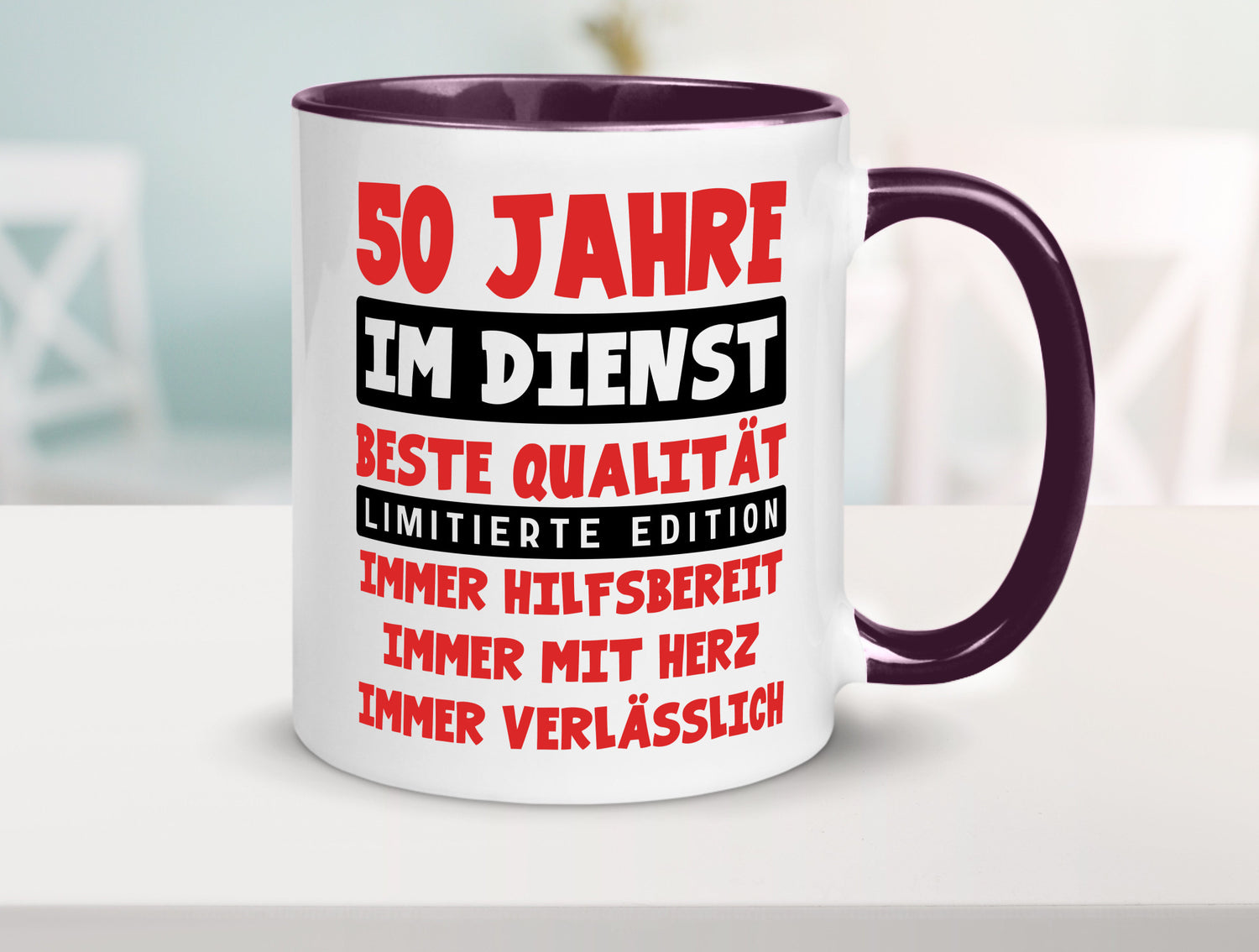 50 Jahre im Dienst | Jubiläum Arbeit v9 lustiger Spruch Geschenk Kollegen Büro