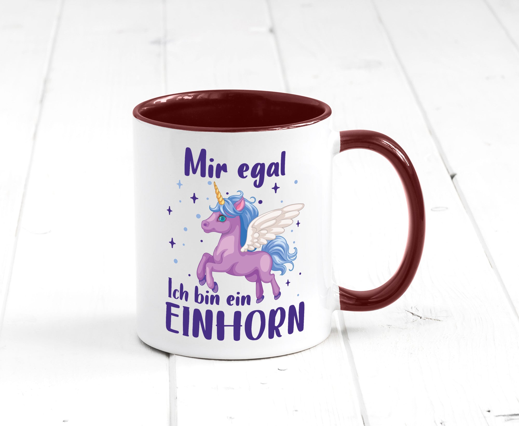 Mir egal, ich bin ein Einhorn | lustig Humor Geschenkidee Geschenk Tasse
