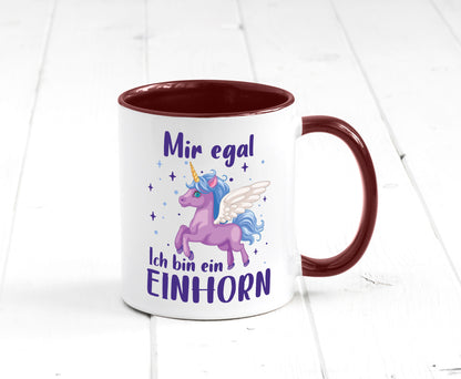 Mir egal, ich bin ein Einhorn | lustig Humor Geschenkidee Geschenk Tasse