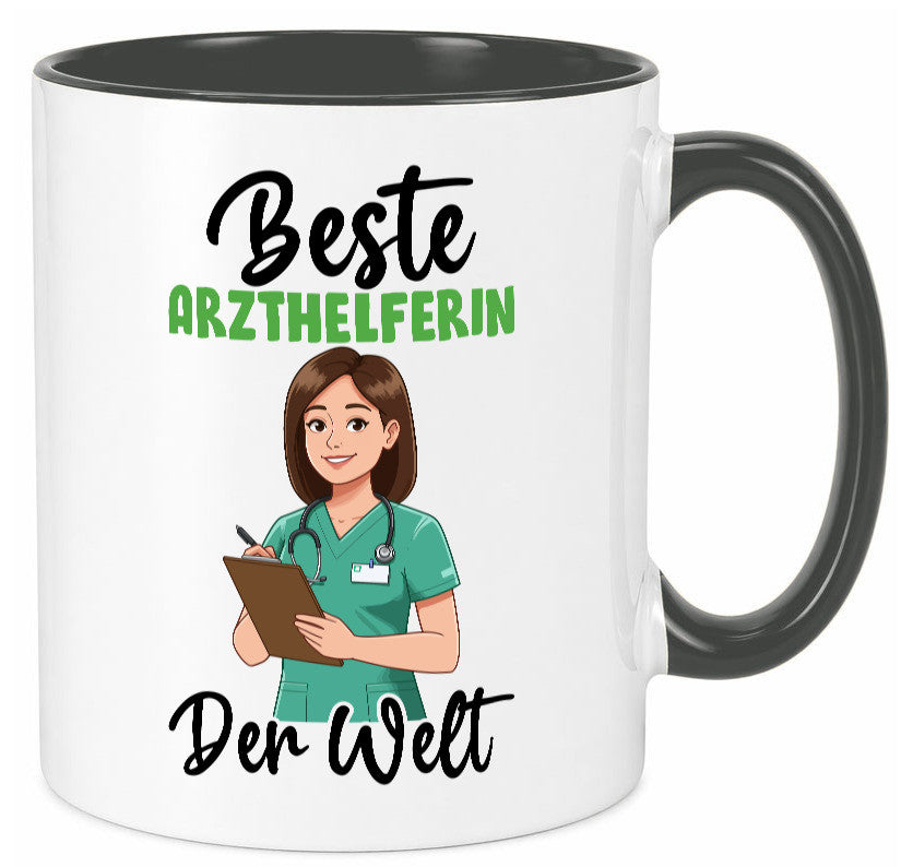 Beste Arzthelferin | Fachangestellte Medizin v2 Geschenkidee Humor Tasse