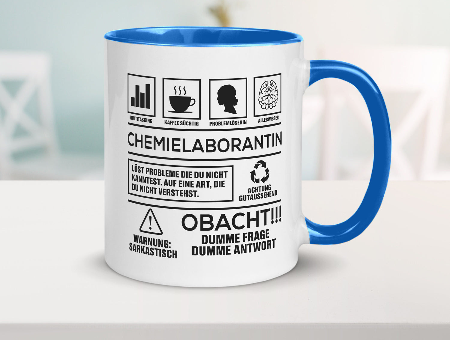 Achtung Probleme Chemielaborantin | Laborantin Chemie Geschenk Humor